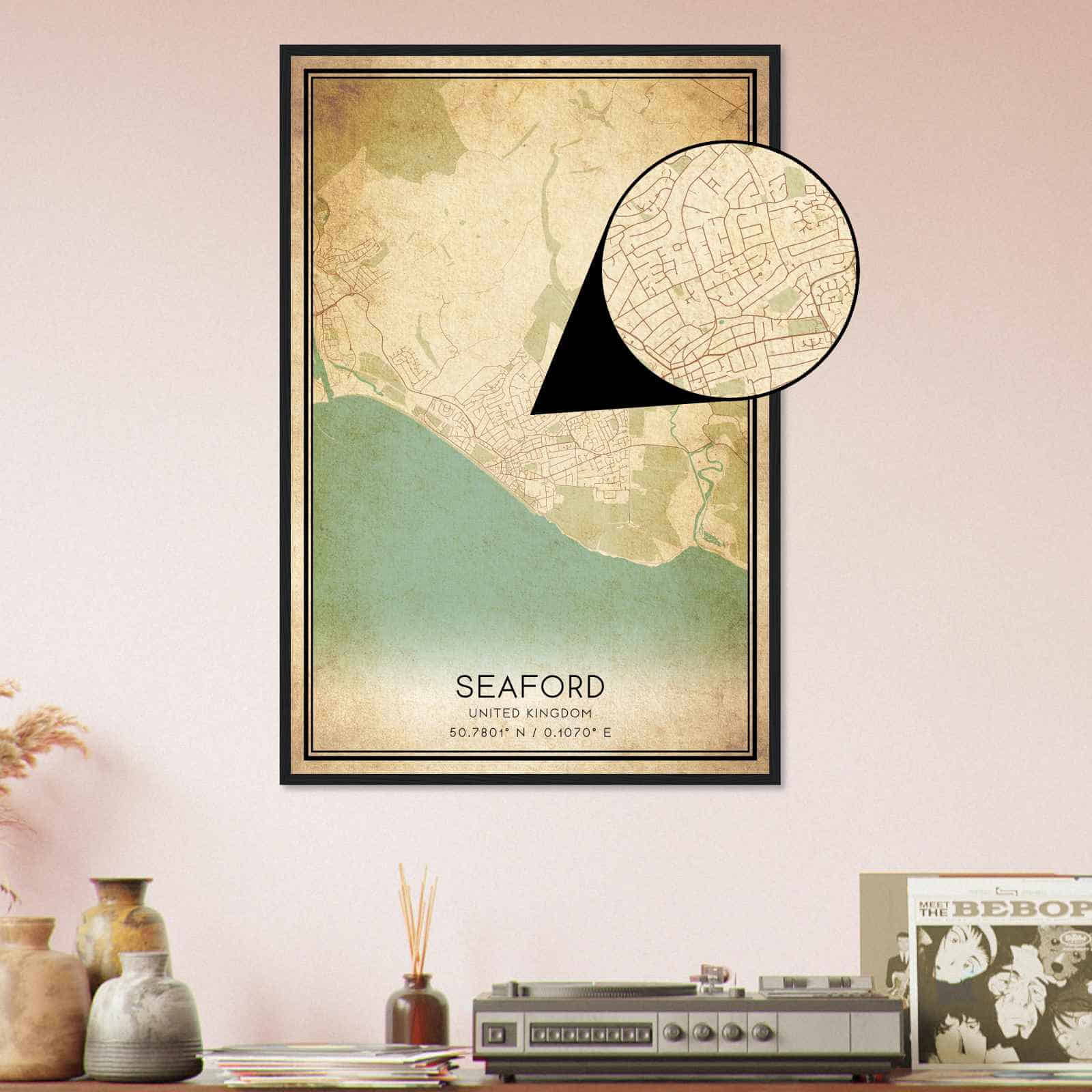 Deerfield Kansas Map Poster, Modern Home Decor Wall Art Print (Copy)