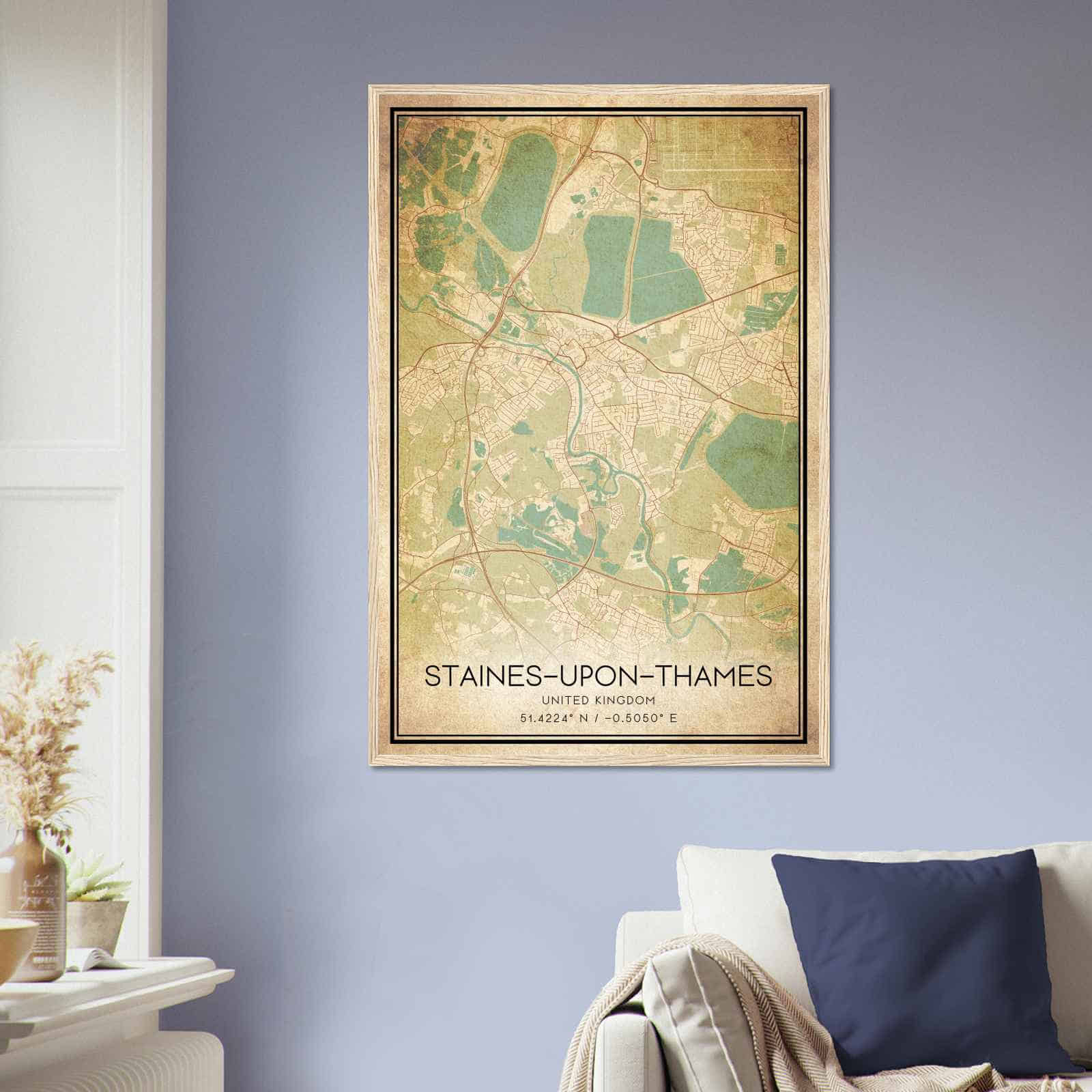 Deerfield Kansas Map Poster, Modern Home Decor Wall Art Print (Copy)