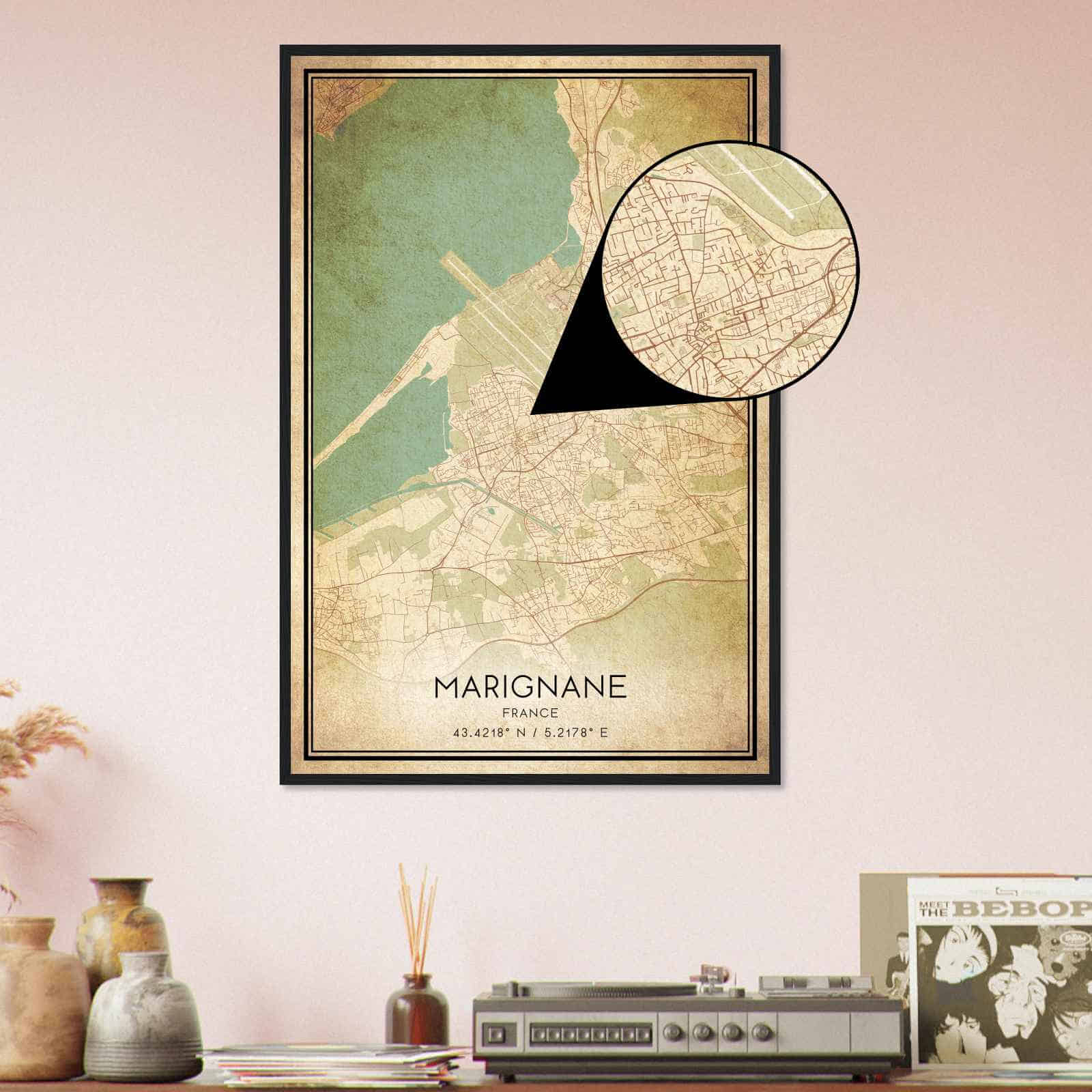 Deerfield Kansas Map Poster, Modern Home Decor Wall Art Print (Copy)