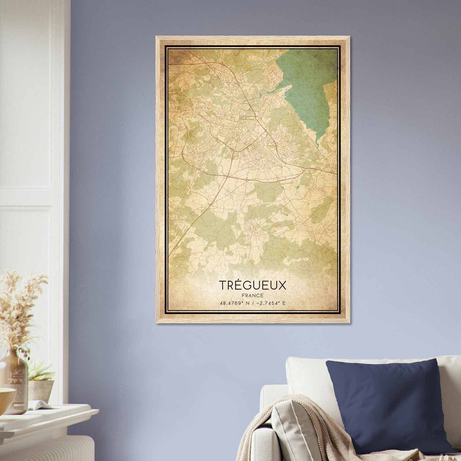 Deerfield Kansas Map Poster, Modern Home Decor Wall Art Print (Copy)