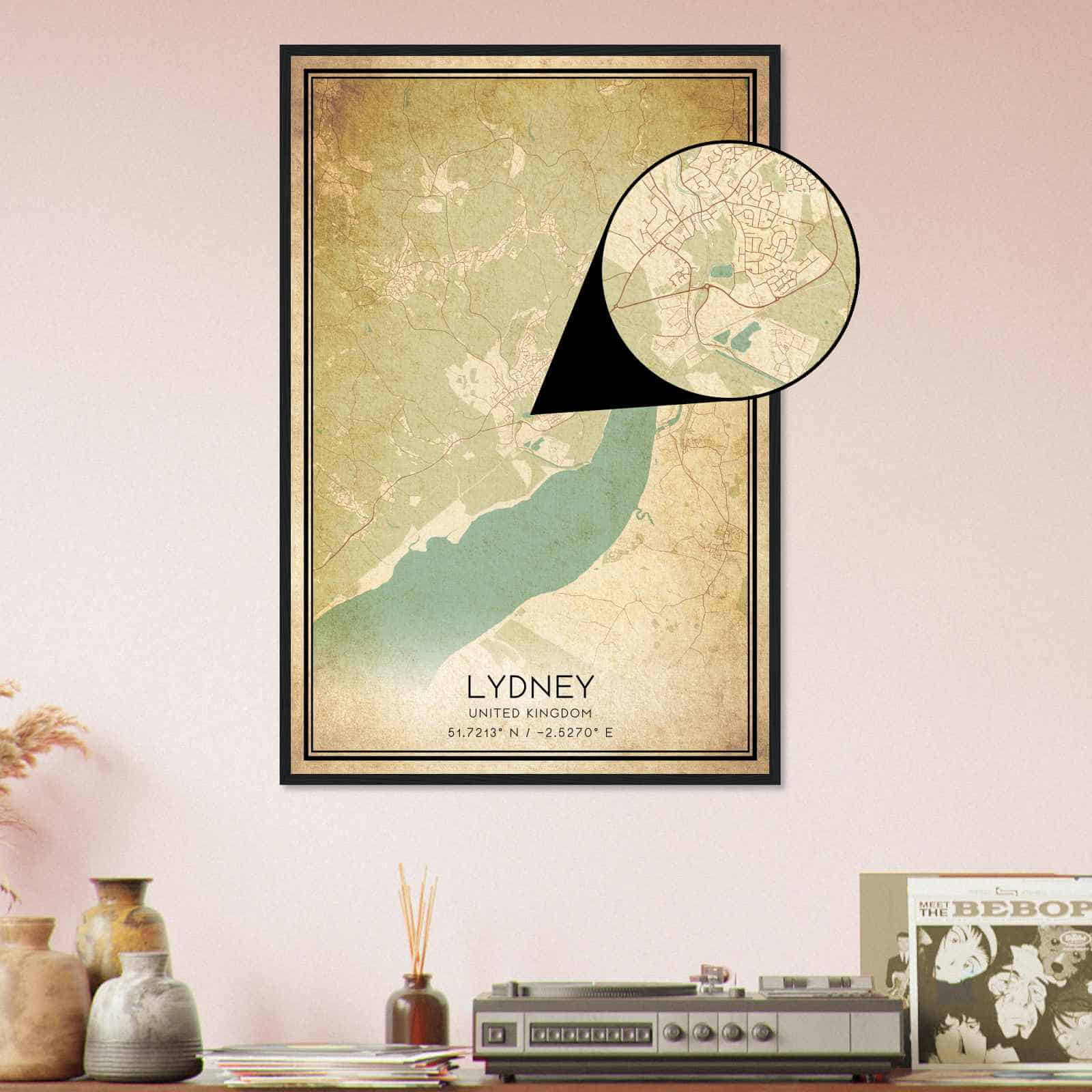 Deerfield Kansas Map Poster, Modern Home Decor Wall Art Print (Copy)