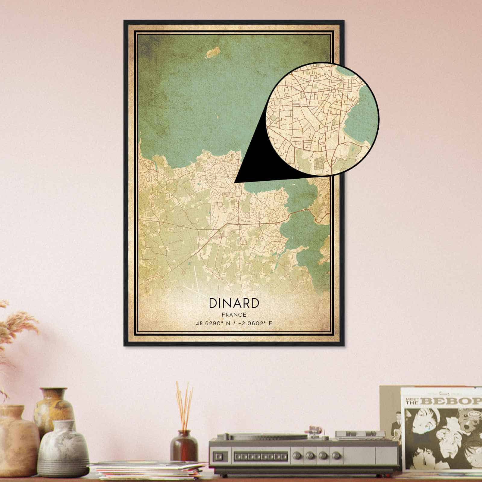 Deerfield Kansas Map Poster, Modern Home Decor Wall Art Print (Copy)