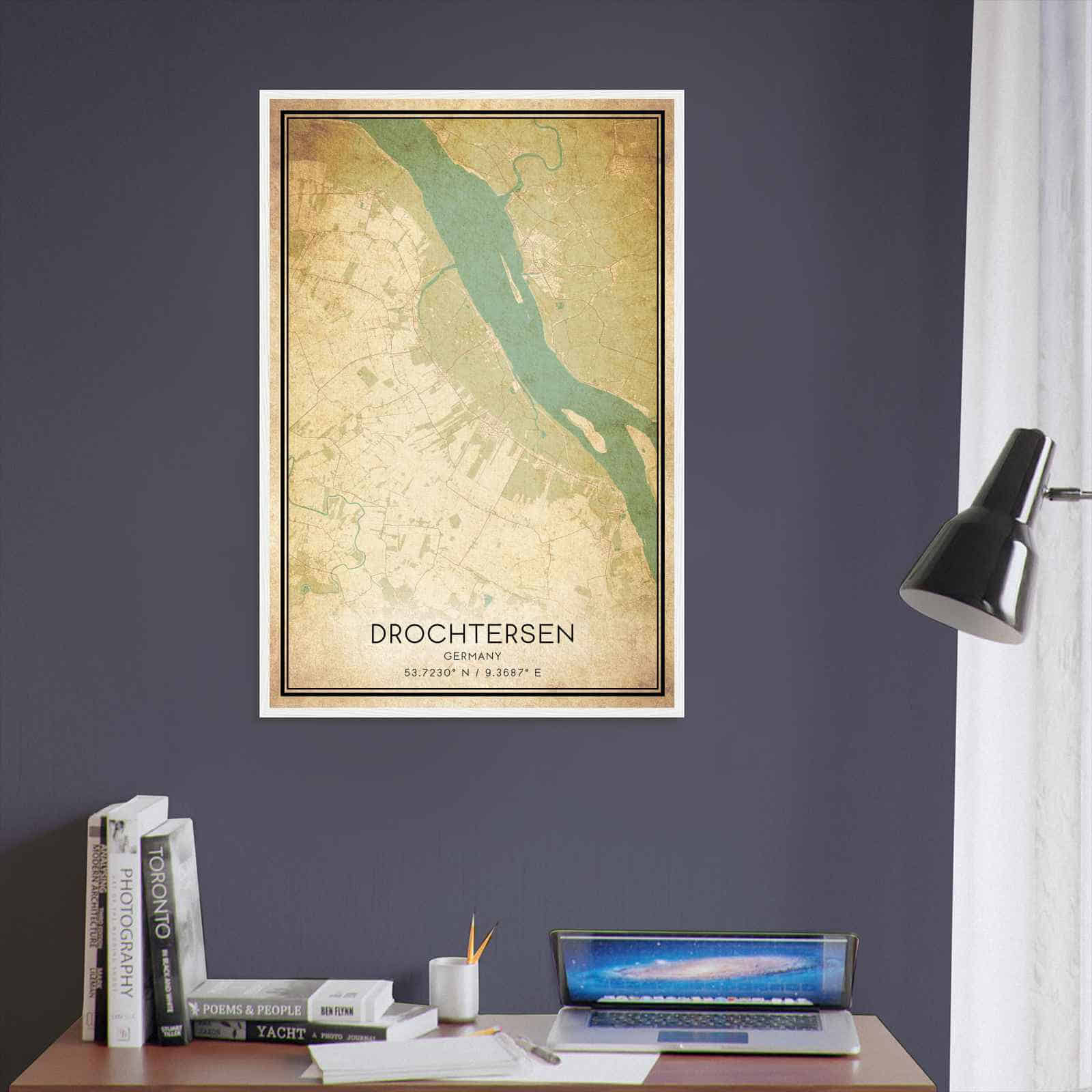 Deerfield Kansas Map Poster, Modern Home Decor Wall Art Print (Copy)