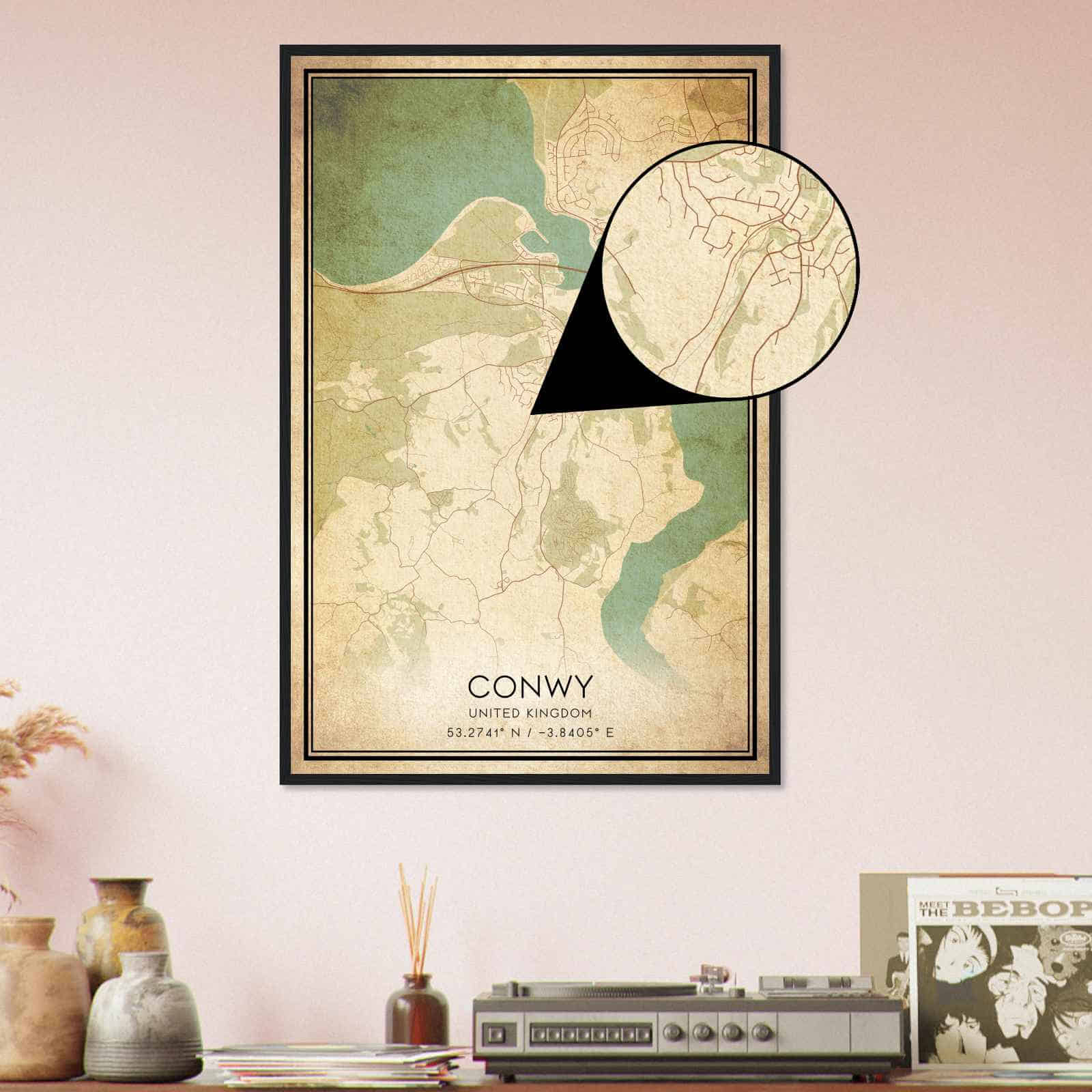 Deerfield Kansas Map Poster, Modern Home Decor Wall Art Print (Copy)