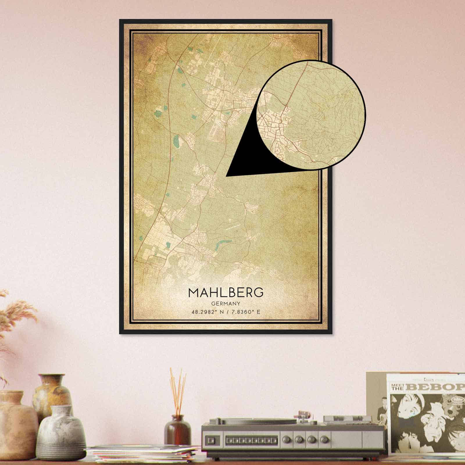 Deerfield Kansas Map Poster, Modern Home Decor Wall Art Print (Copy)