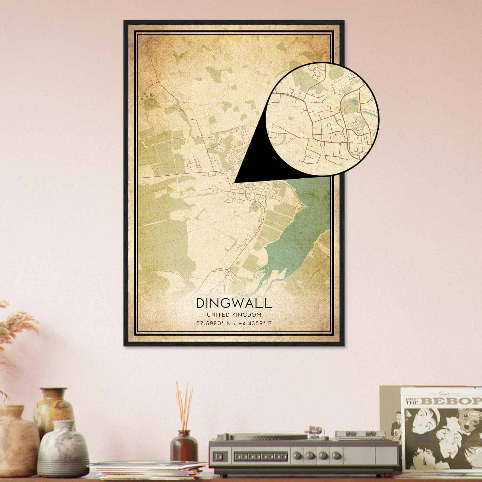 Deerfield Kansas Map Poster, Modern Home Decor Wall Art Print (Copy)