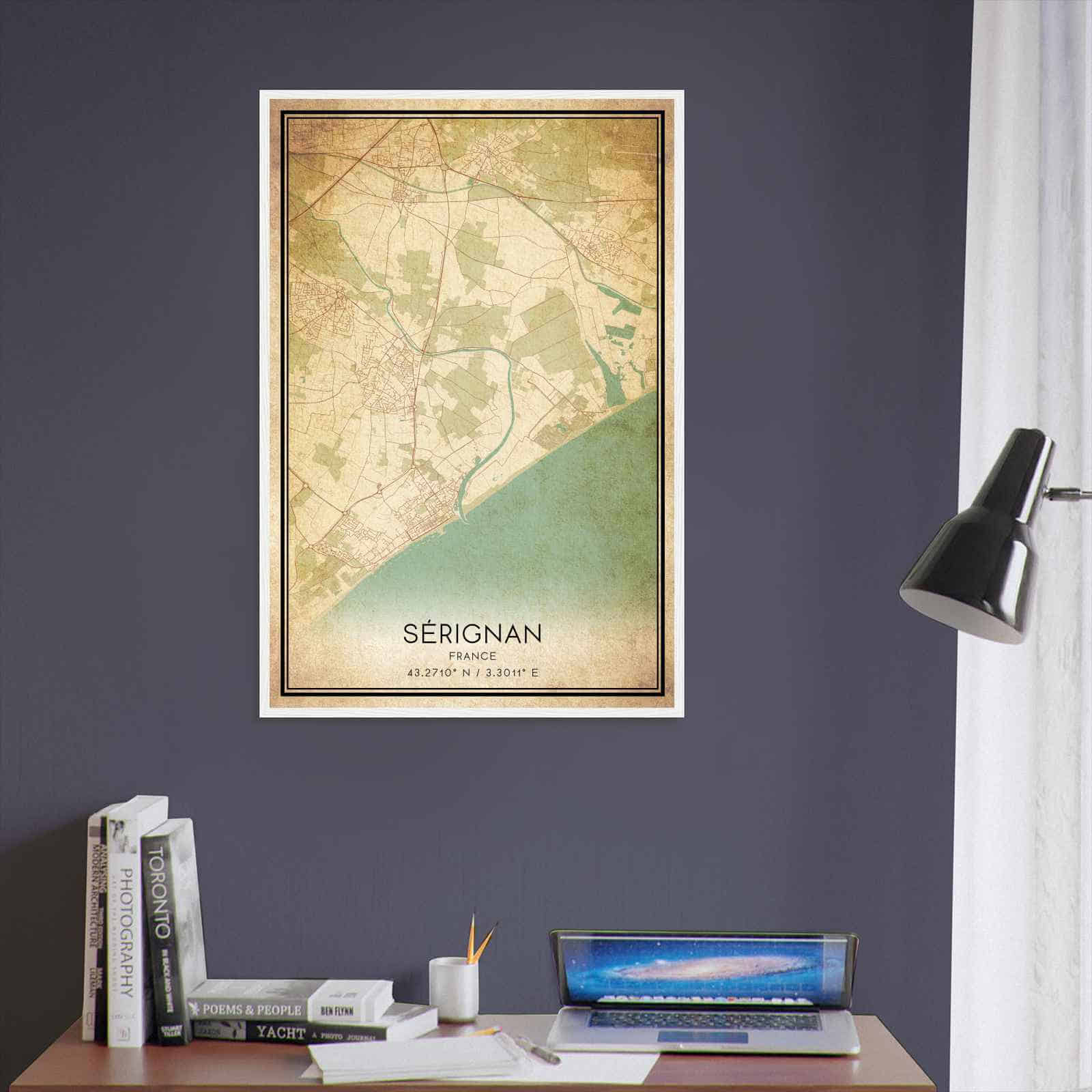 Deerfield Kansas Map Poster, Modern Home Decor Wall Art Print (Copy)