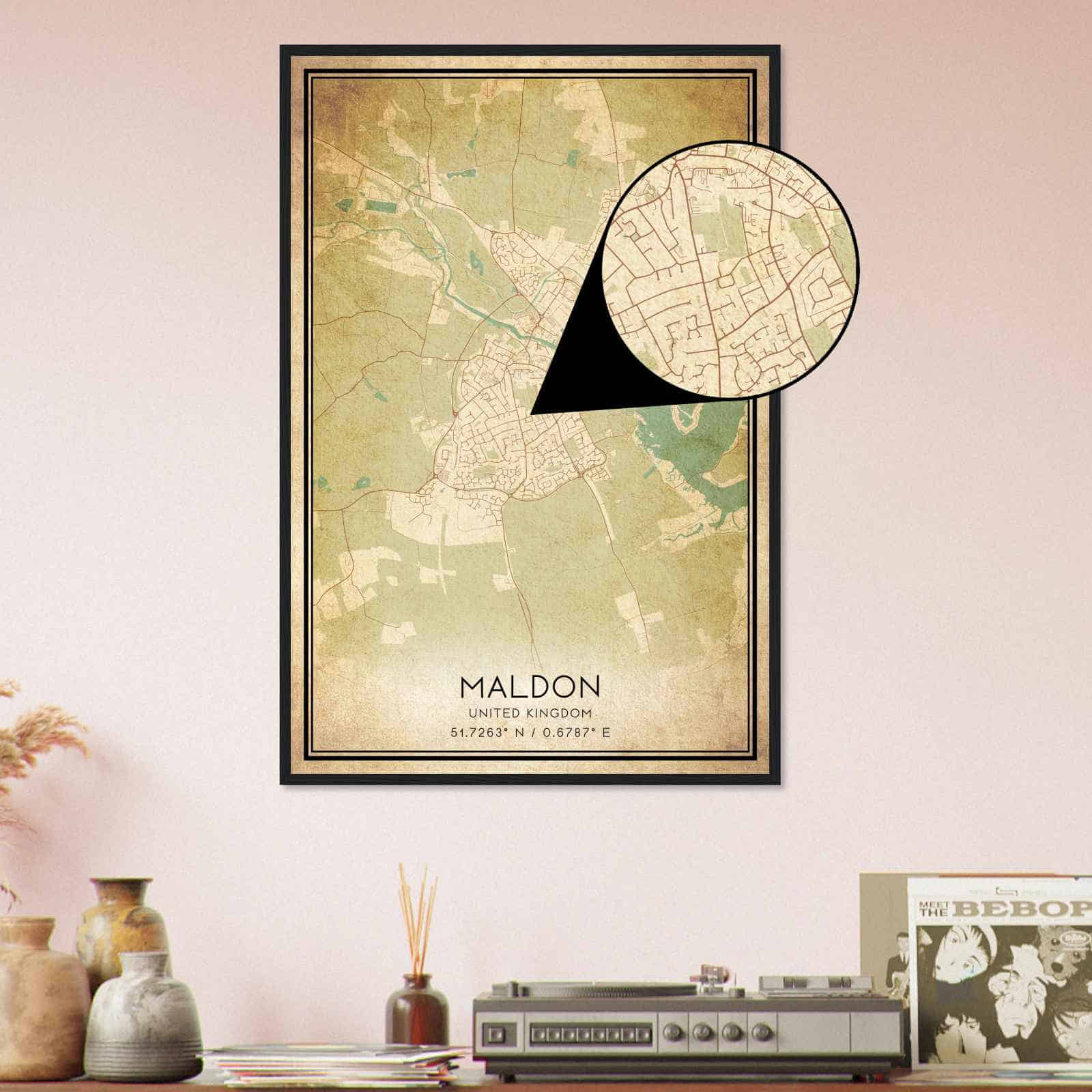Deerfield Kansas Map Poster, Modern Home Decor Wall Art Print (Copy)