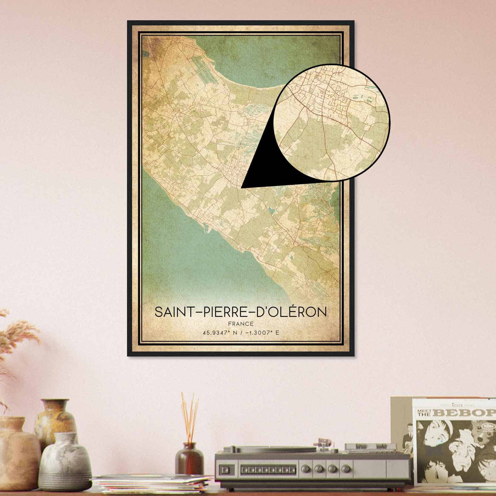 Deerfield Kansas Map Poster, Modern Home Decor Wall Art Print (Copy)