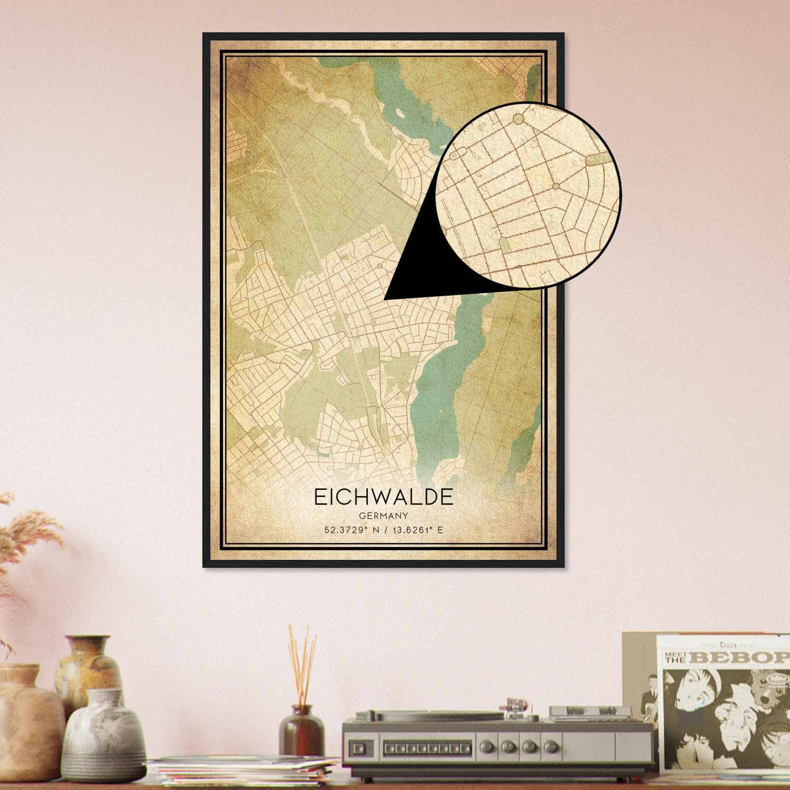 Deerfield Kansas Map Poster, Modern Home Decor Wall Art Print (Copy)
