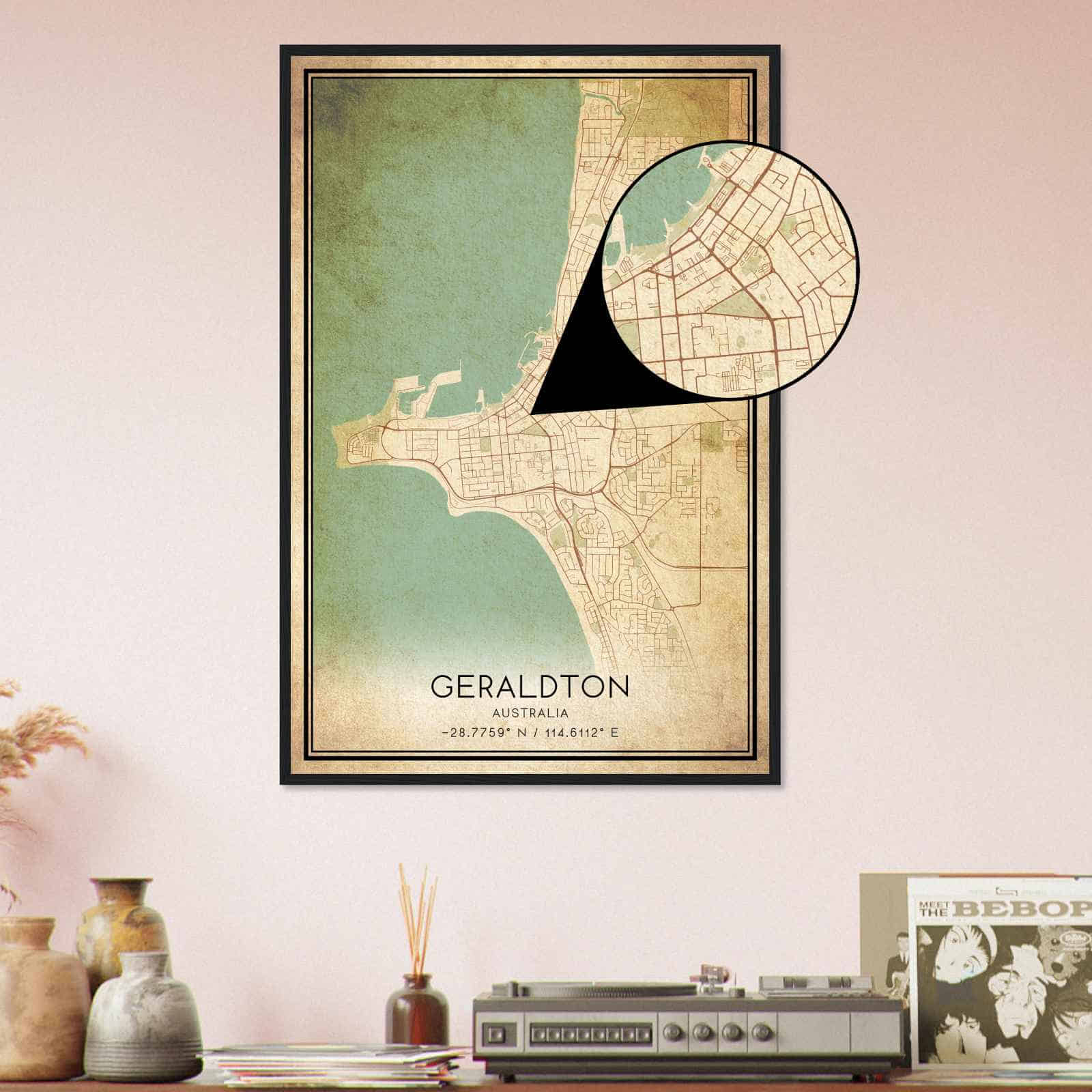 Deerfield Kansas Map Poster, Modern Home Decor Wall Art Print (Copy)