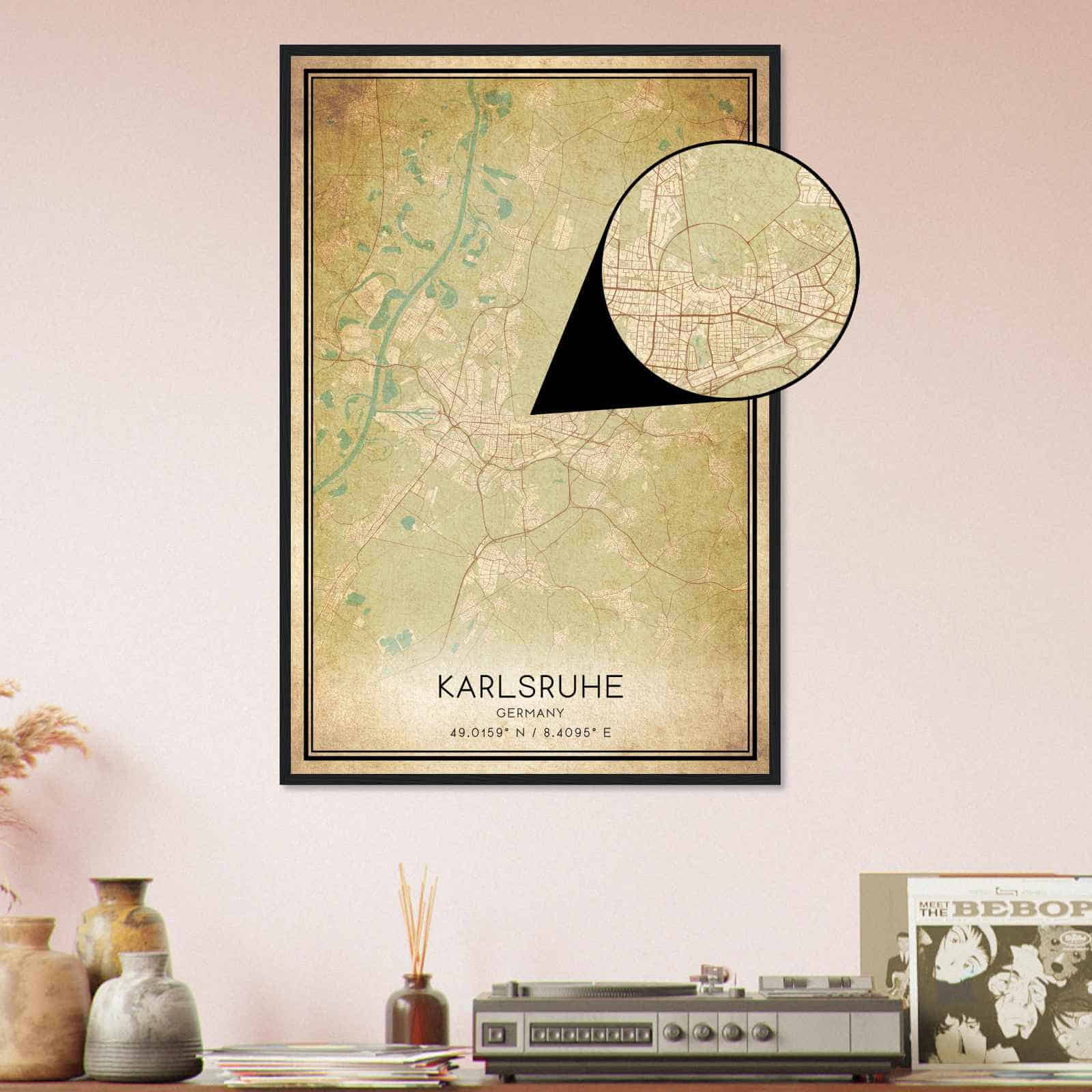 Deerfield Kansas Map Poster, Modern Home Decor Wall Art Print (Copy)