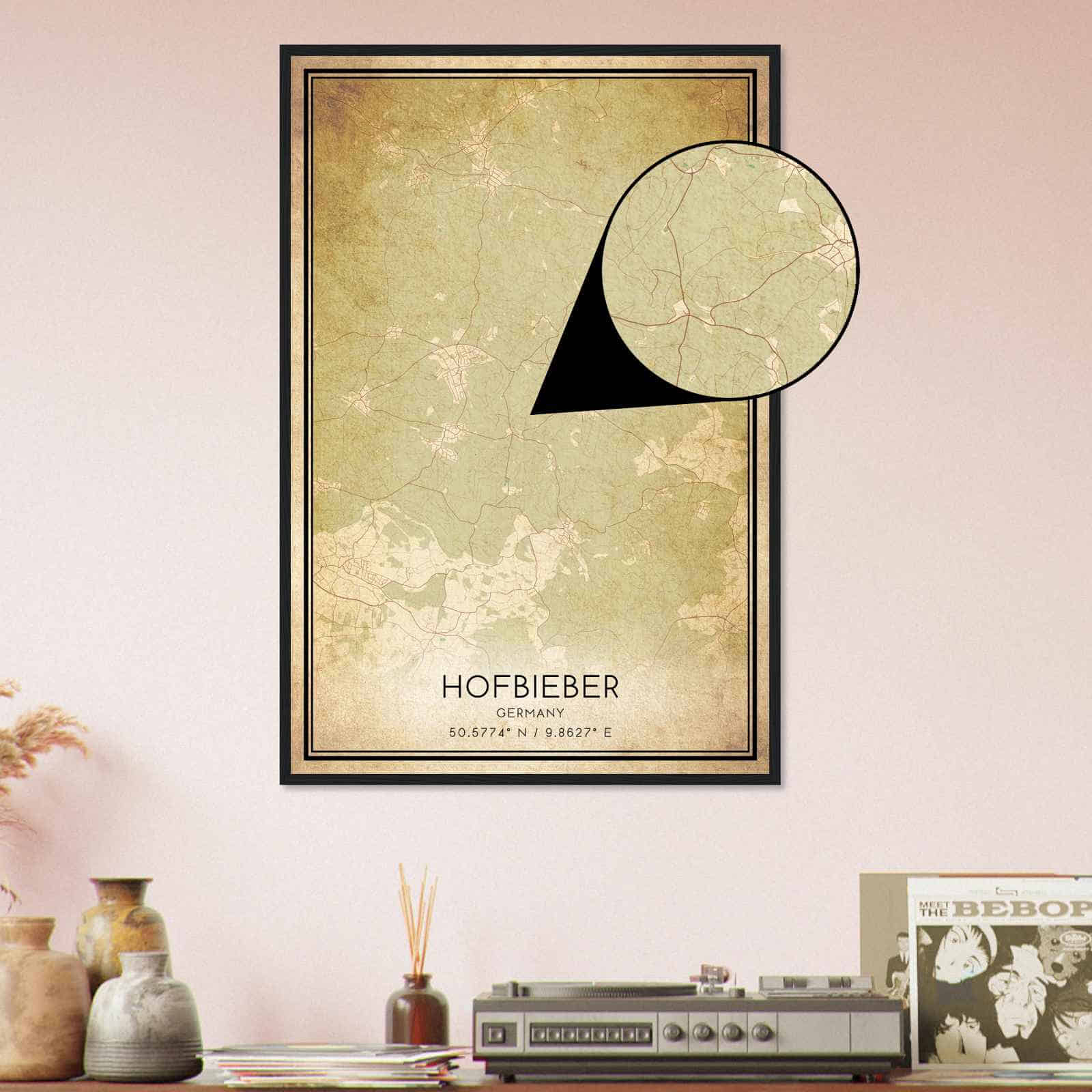 Deerfield Kansas Map Poster, Modern Home Decor Wall Art Print (Copy)
