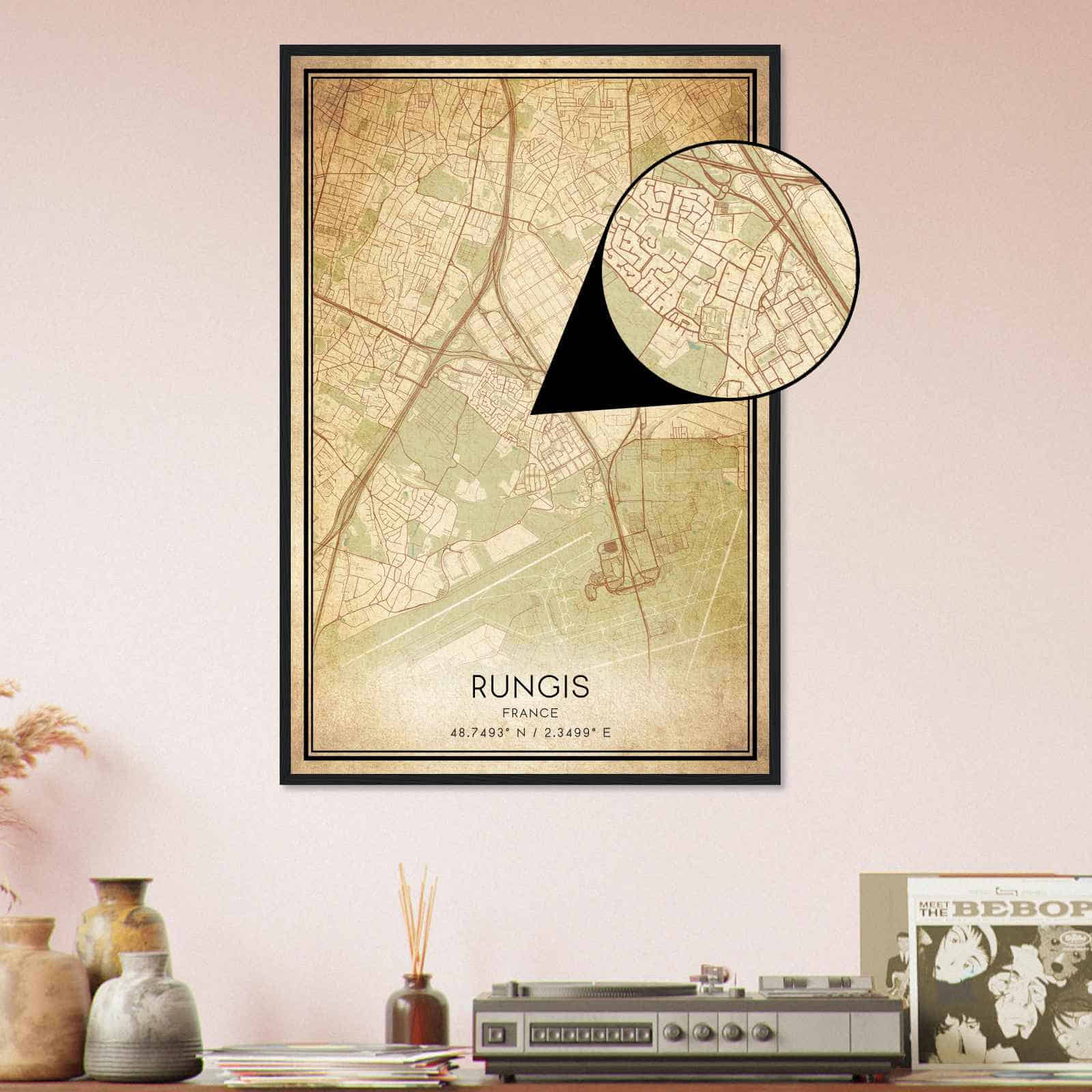 Deerfield Kansas Map Poster, Modern Home Decor Wall Art Print (Copy)