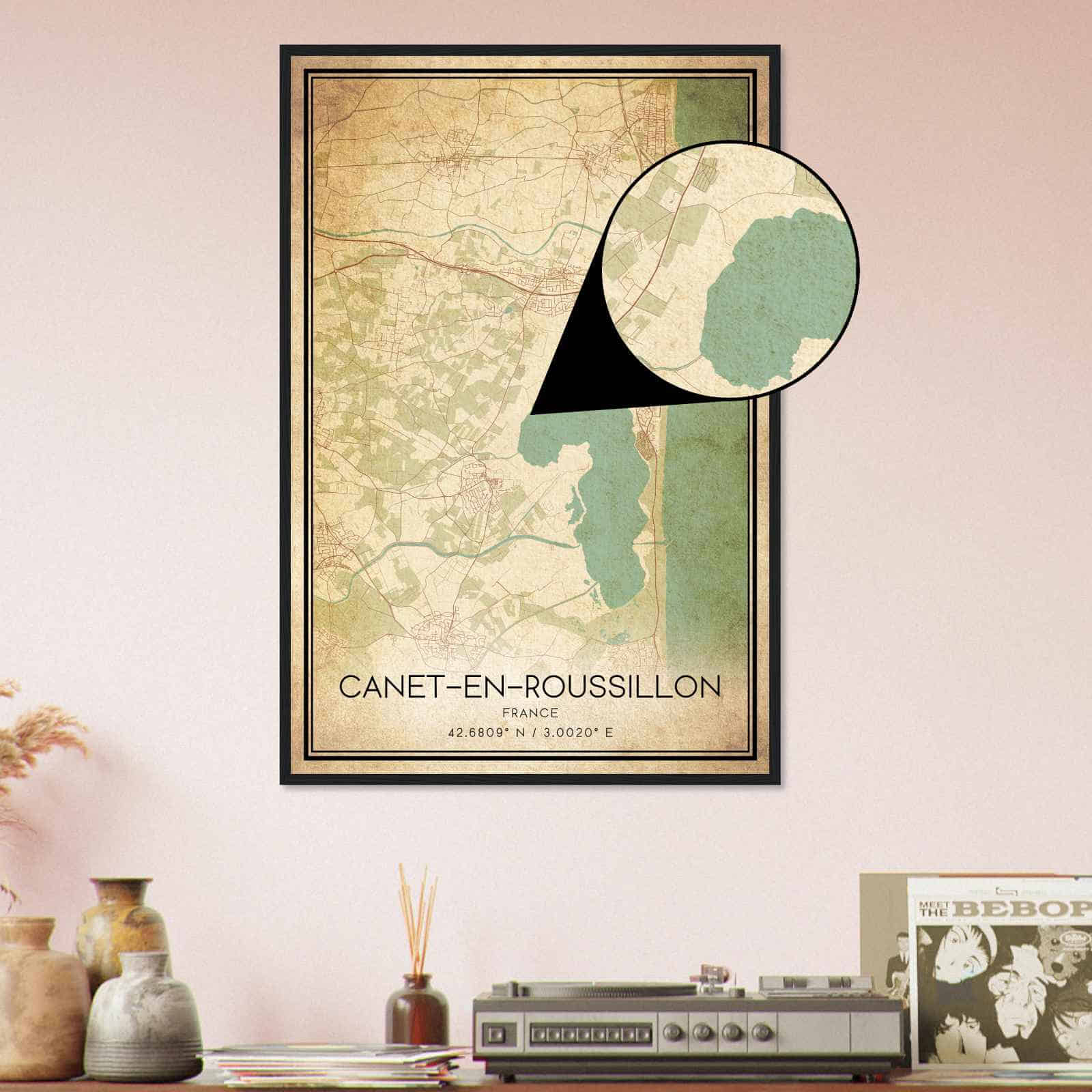 Deerfield Kansas Map Poster, Modern Home Decor Wall Art Print (Copy)