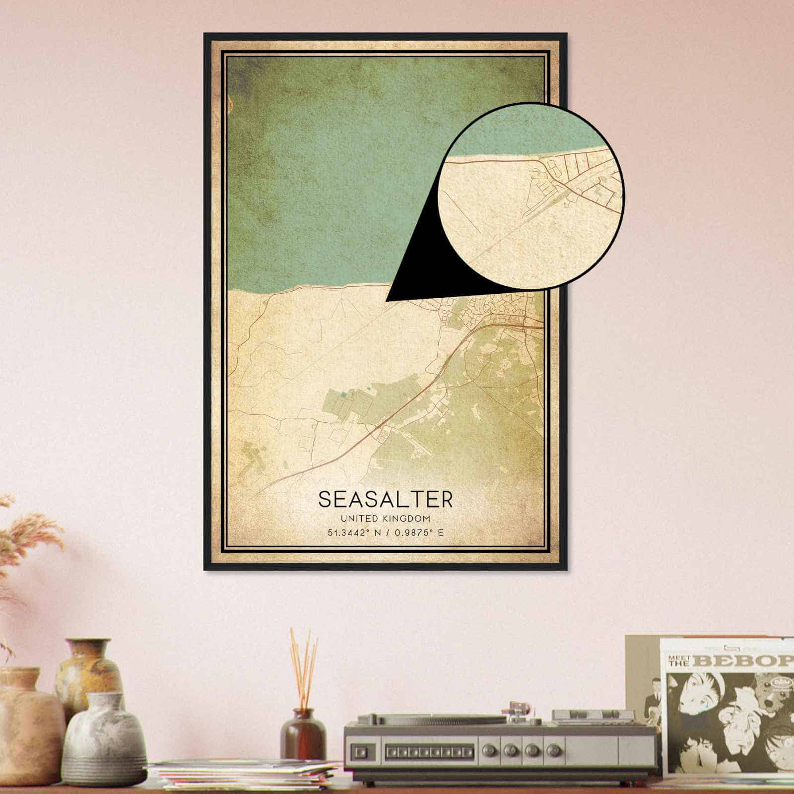 Deerfield Kansas Map Poster, Modern Home Decor Wall Art Print (Copy)