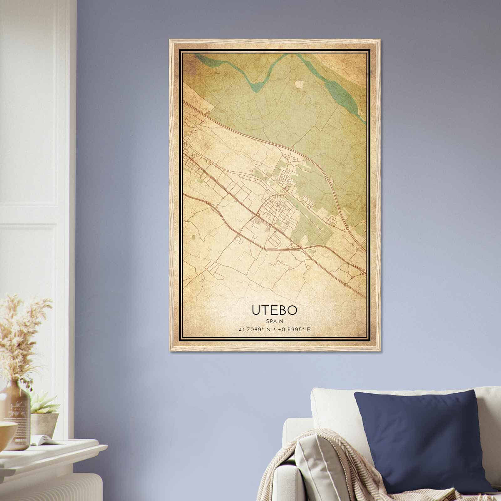Deerfield Kansas Map Poster, Modern Home Decor Wall Art Print (Copy)