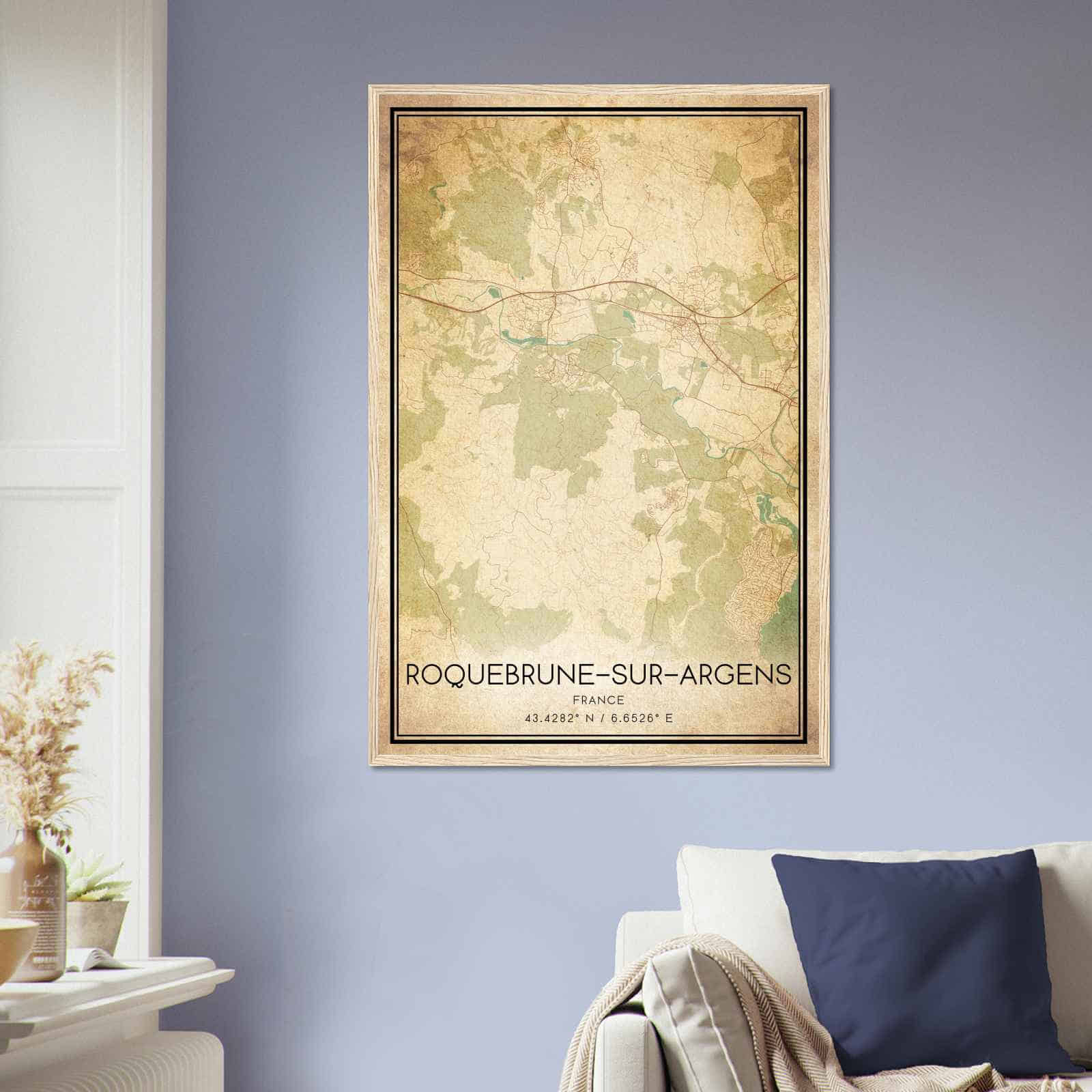 Deerfield Kansas Map Poster, Modern Home Decor Wall Art Print (Copy)