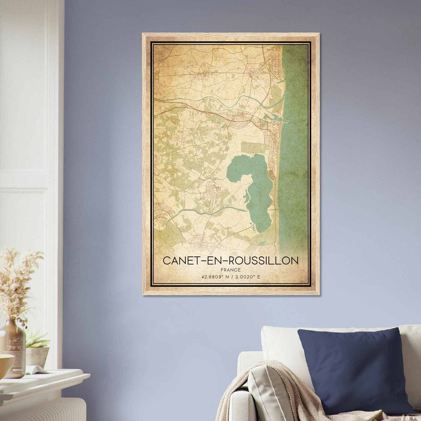 Deerfield Kansas Map Poster, Modern Home Decor Wall Art Print (Copy)
