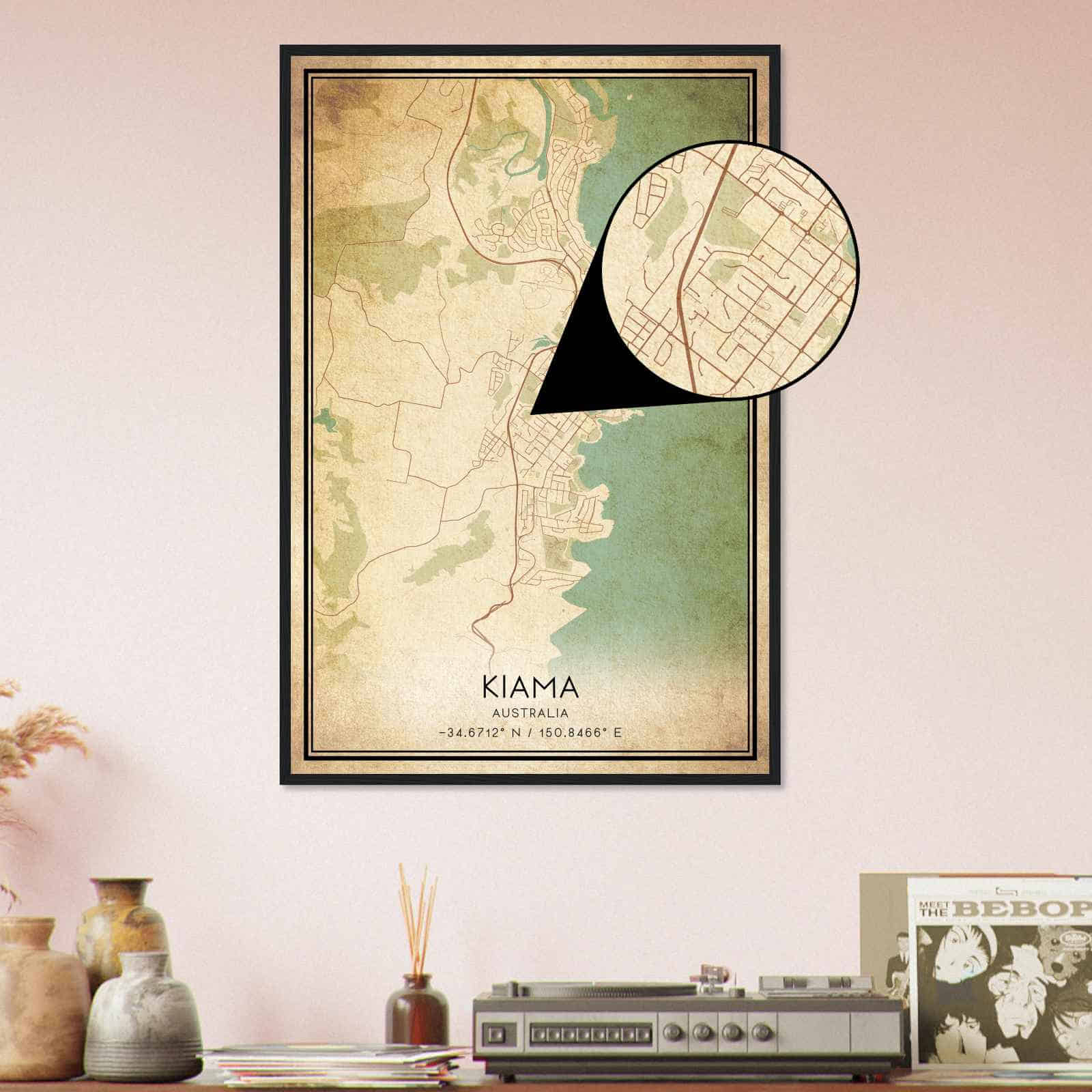 Deerfield Kansas Map Poster, Modern Home Decor Wall Art Print (Copy)
