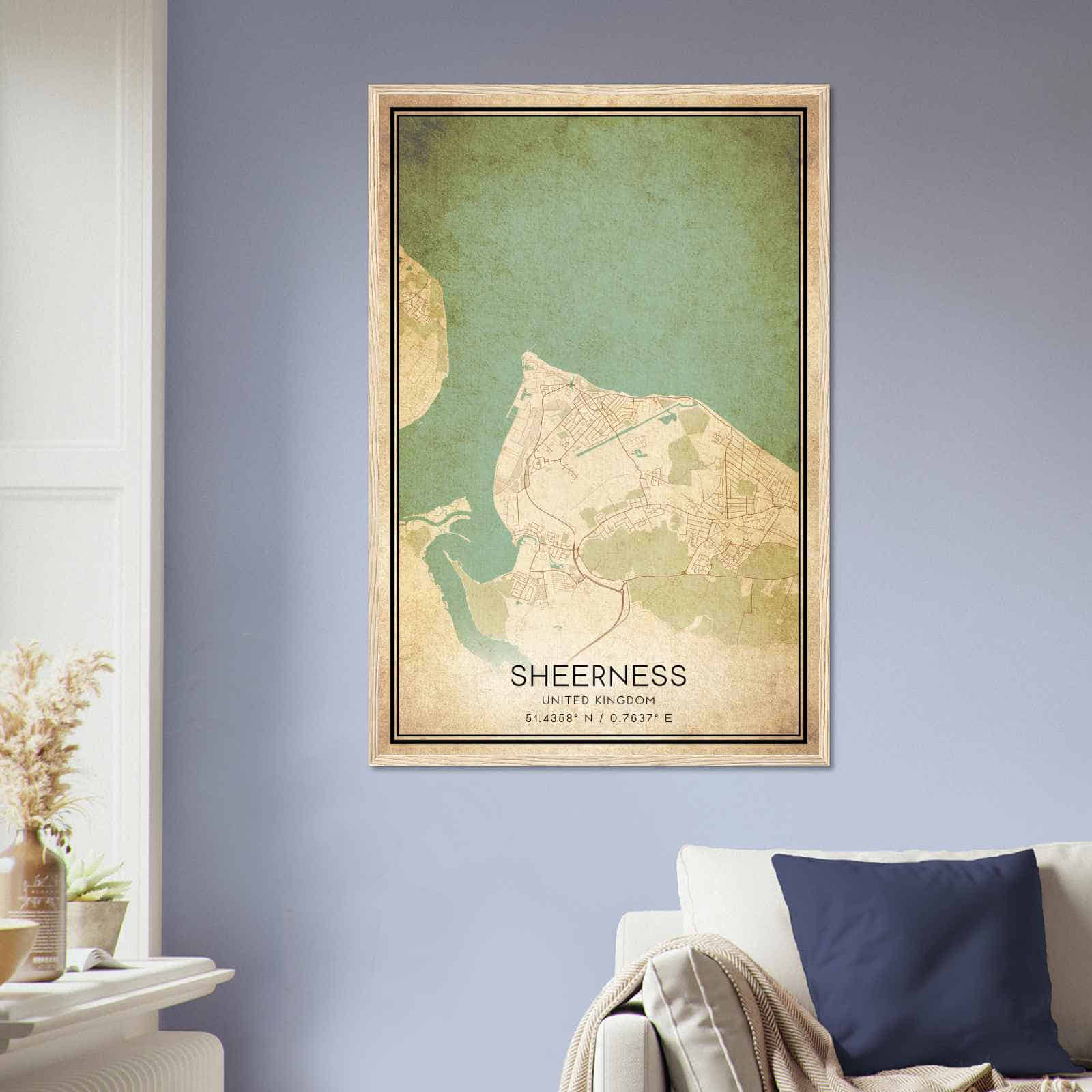 Deerfield Kansas Map Poster, Modern Home Decor Wall Art Print (Copy)