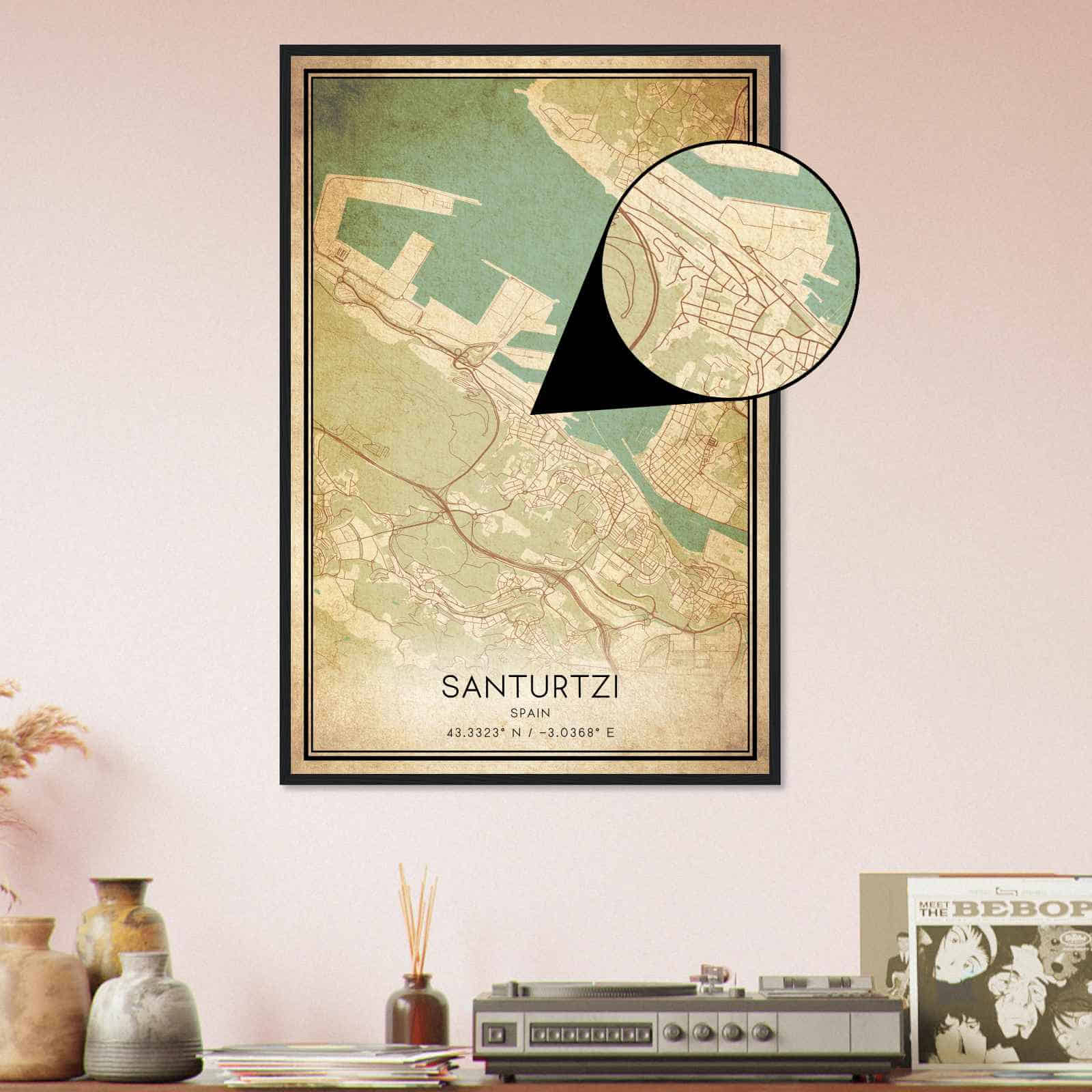 Deerfield Kansas Map Poster, Modern Home Decor Wall Art Print (Copy)