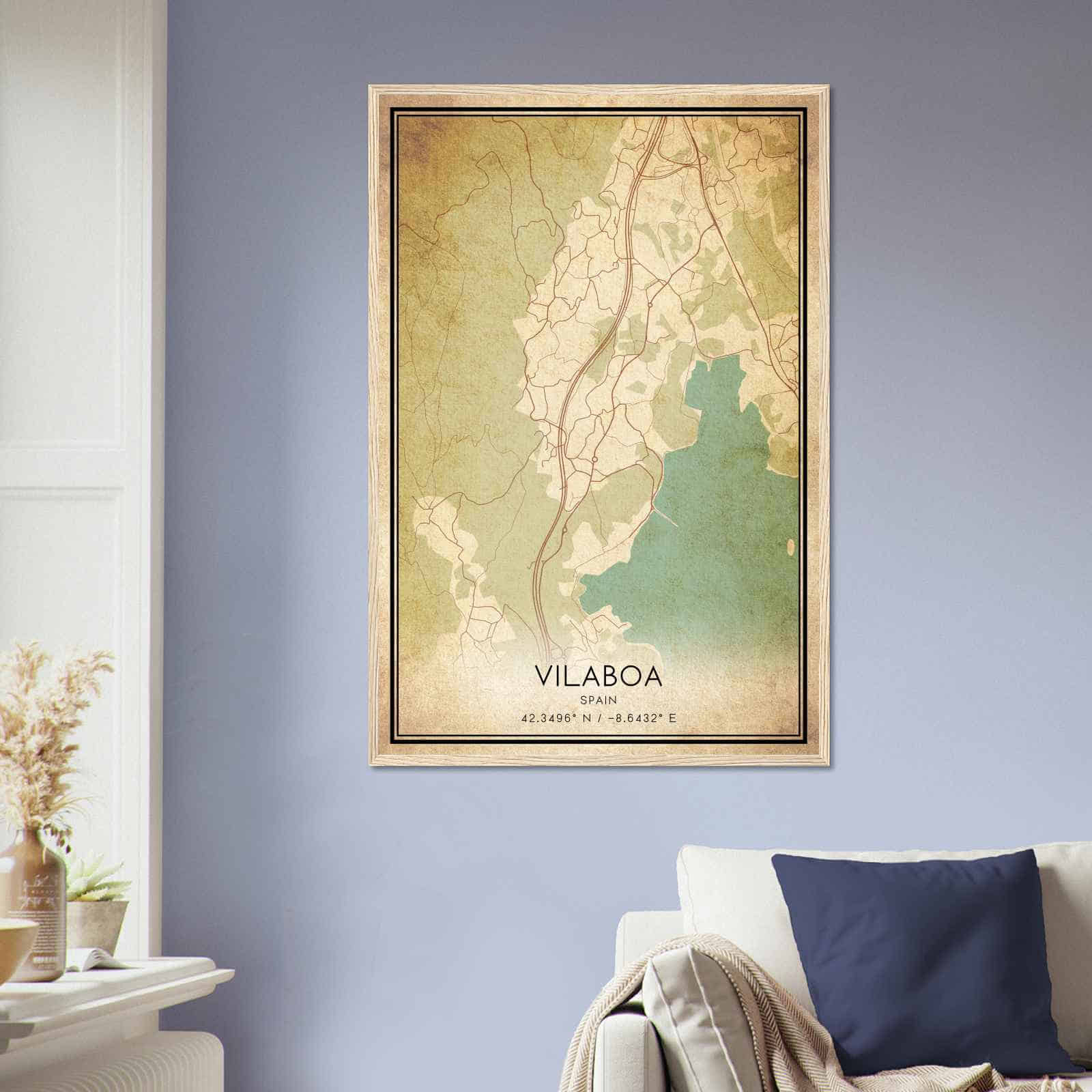 Deerfield Kansas Map Poster, Modern Home Decor Wall Art Print (Copy)