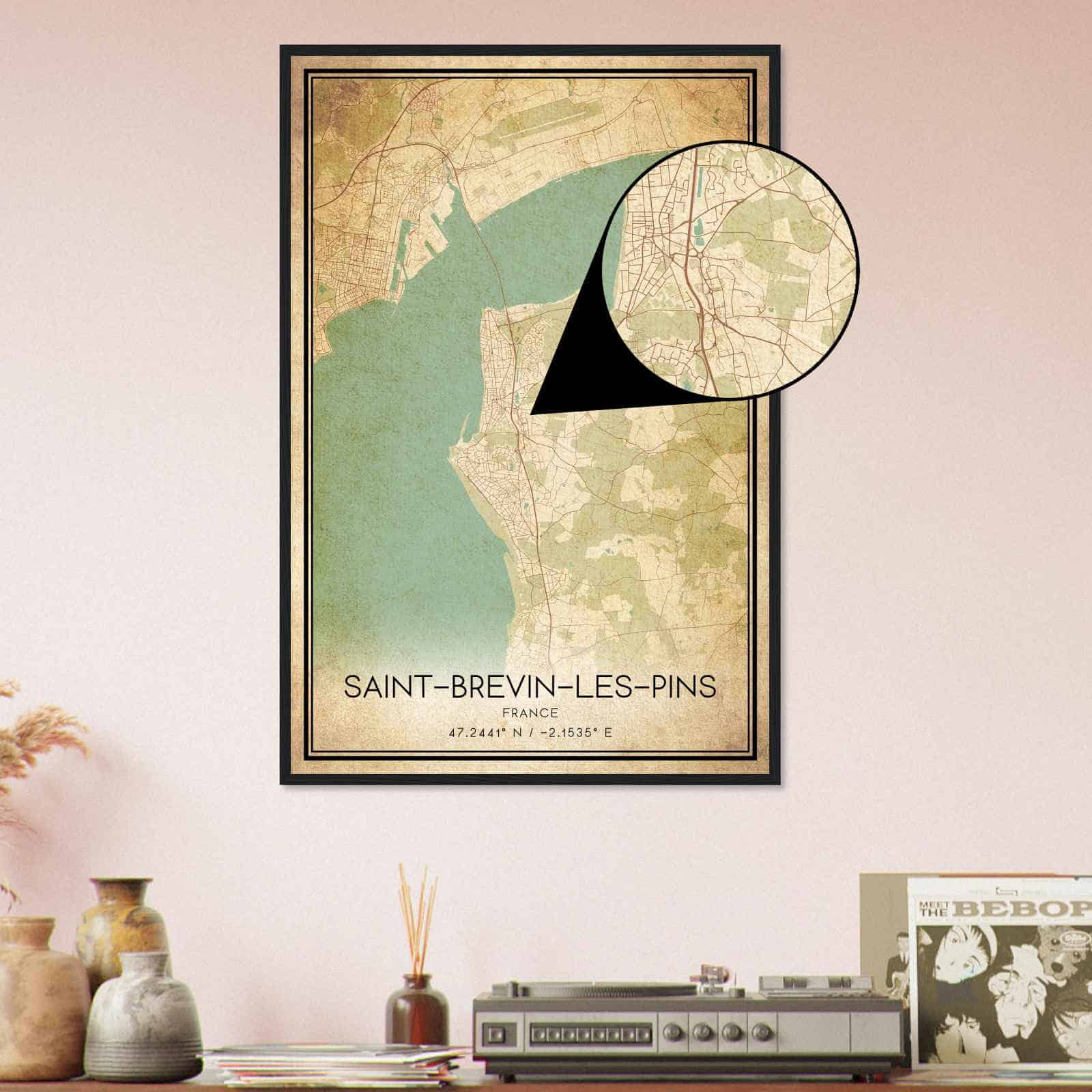 Deerfield Kansas Map Poster, Modern Home Decor Wall Art Print (Copy)