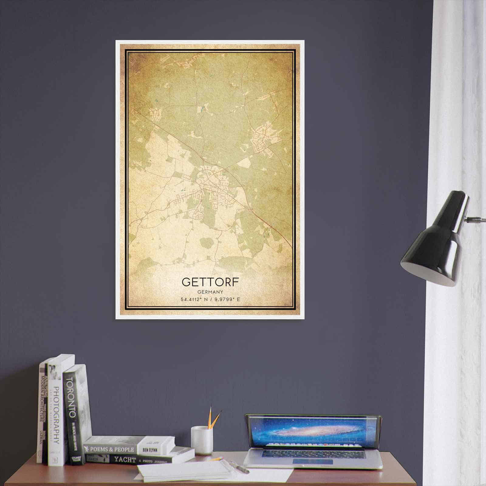 Deerfield Kansas Map Poster, Modern Home Decor Wall Art Print (Copy)