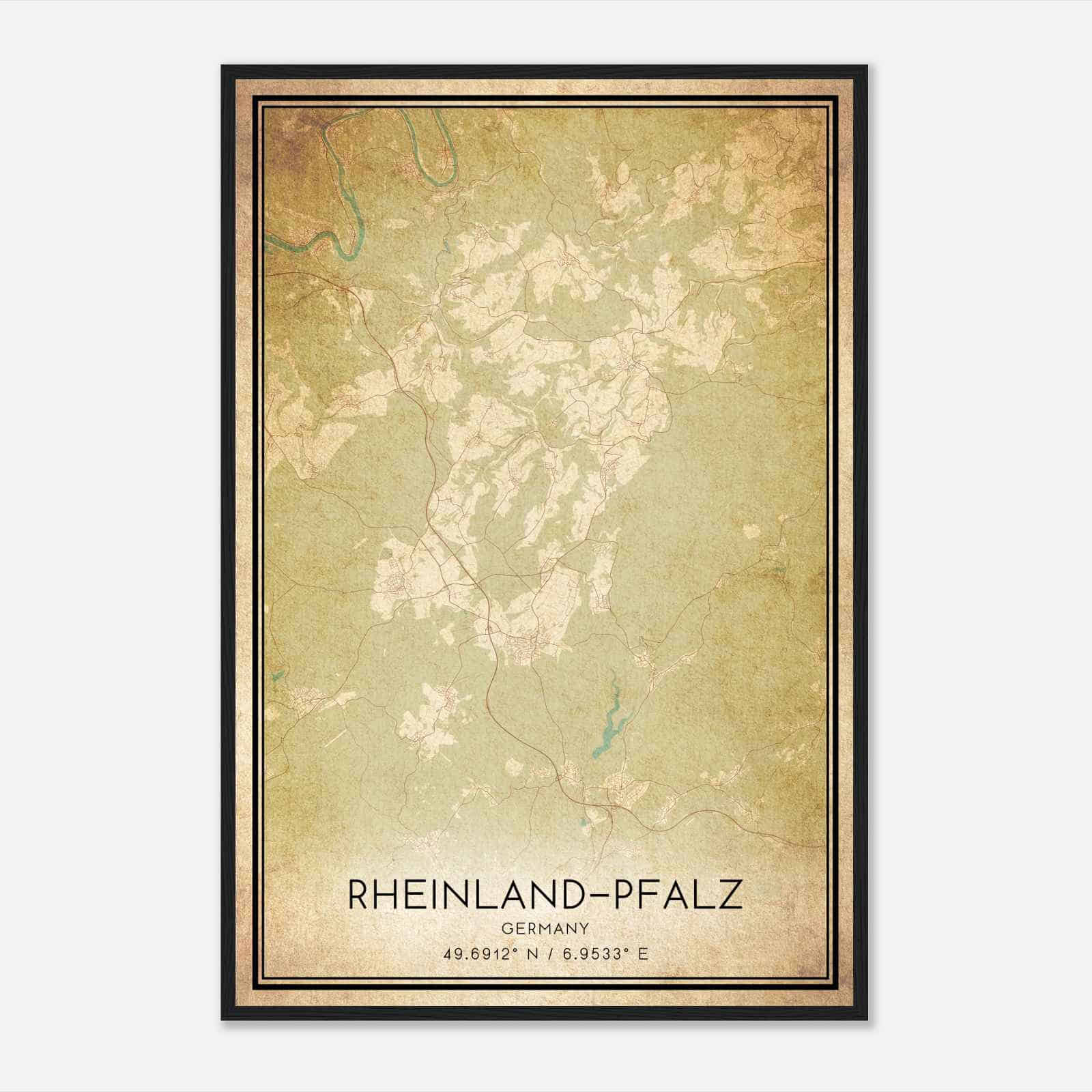 Vintage Hermeskeil Germany Map Poster, Hermeskeil City Road Wall Art Print