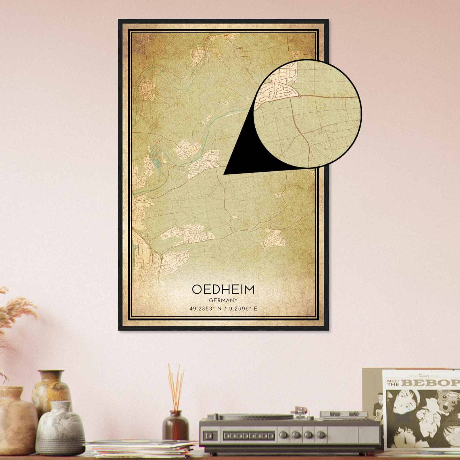 Deerfield Kansas Map Poster, Modern Home Decor Wall Art Print (Copy)