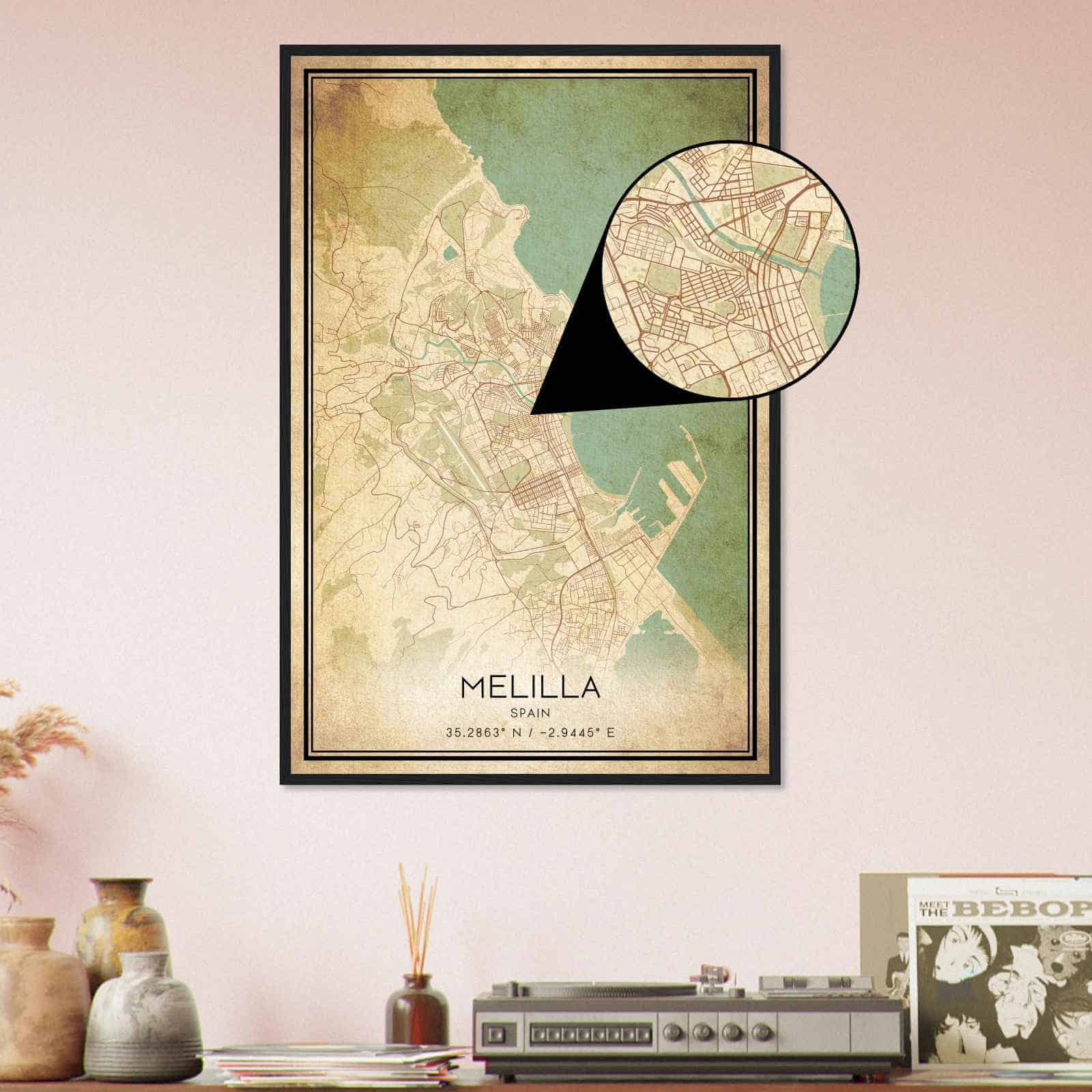 Deerfield Kansas Map Poster, Modern Home Decor Wall Art Print (Copy)