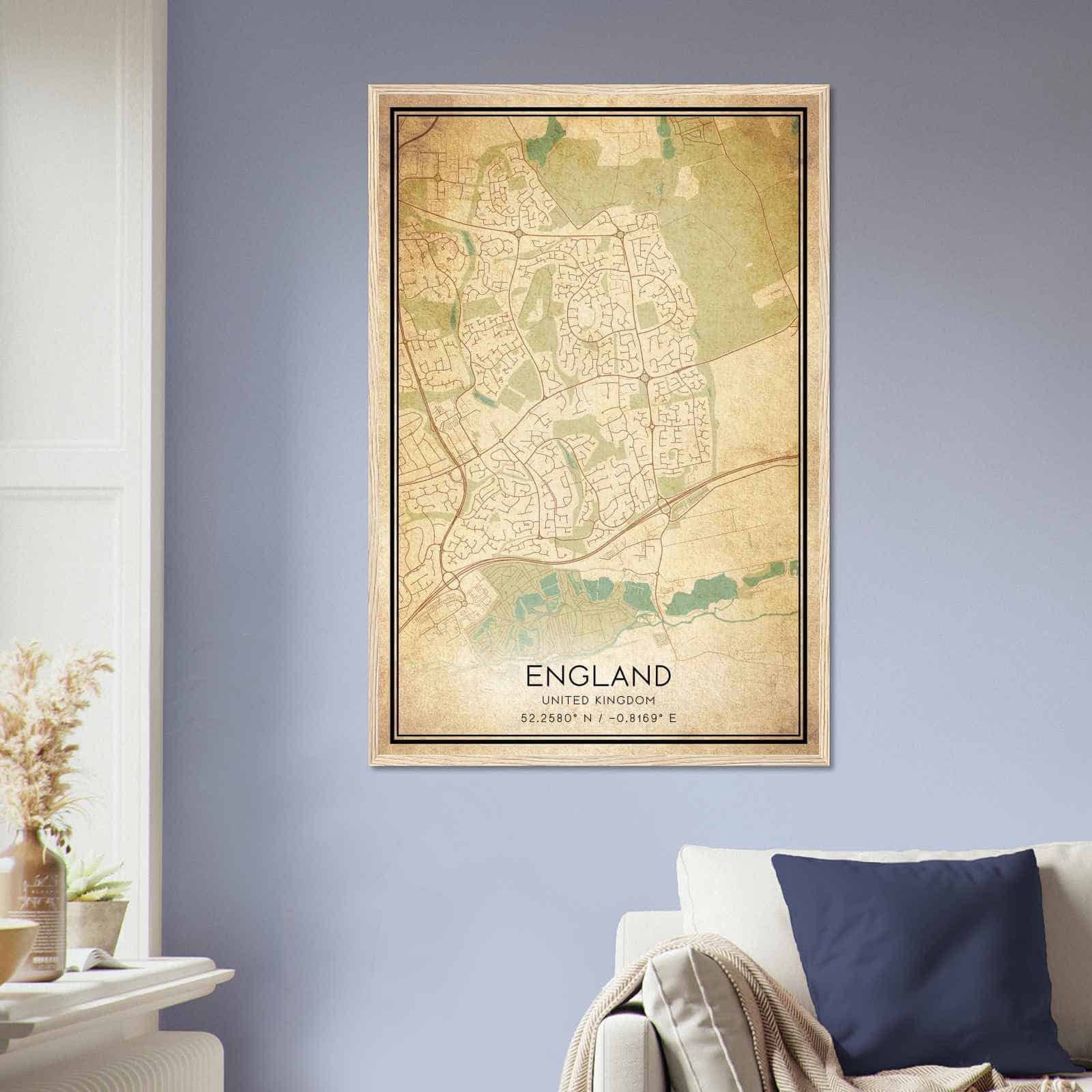 Deerfield Kansas Map Poster, Modern Home Decor Wall Art Print (Copy)