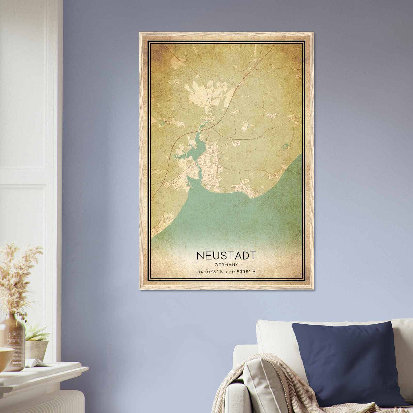 Deerfield Kansas Map Poster, Modern Home Decor Wall Art Print (Copy)