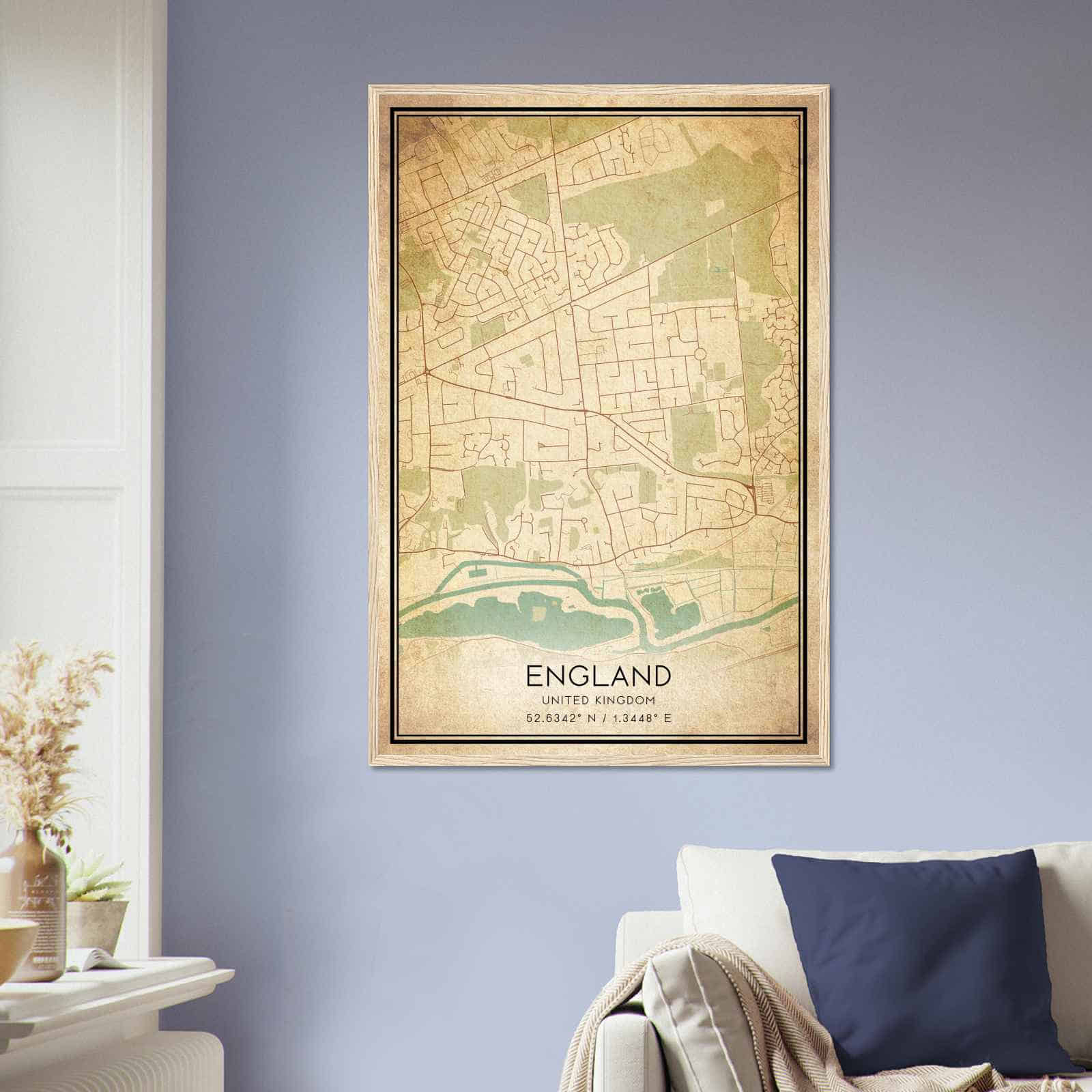 Deerfield Kansas Map Poster, Modern Home Decor Wall Art Print (Copy)