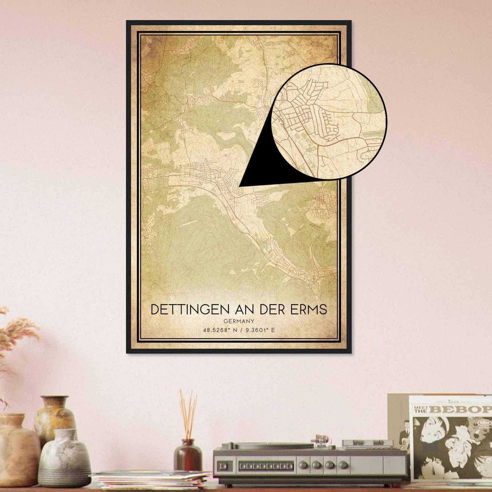 Deerfield Kansas Map Poster, Modern Home Decor Wall Art Print (Copy)